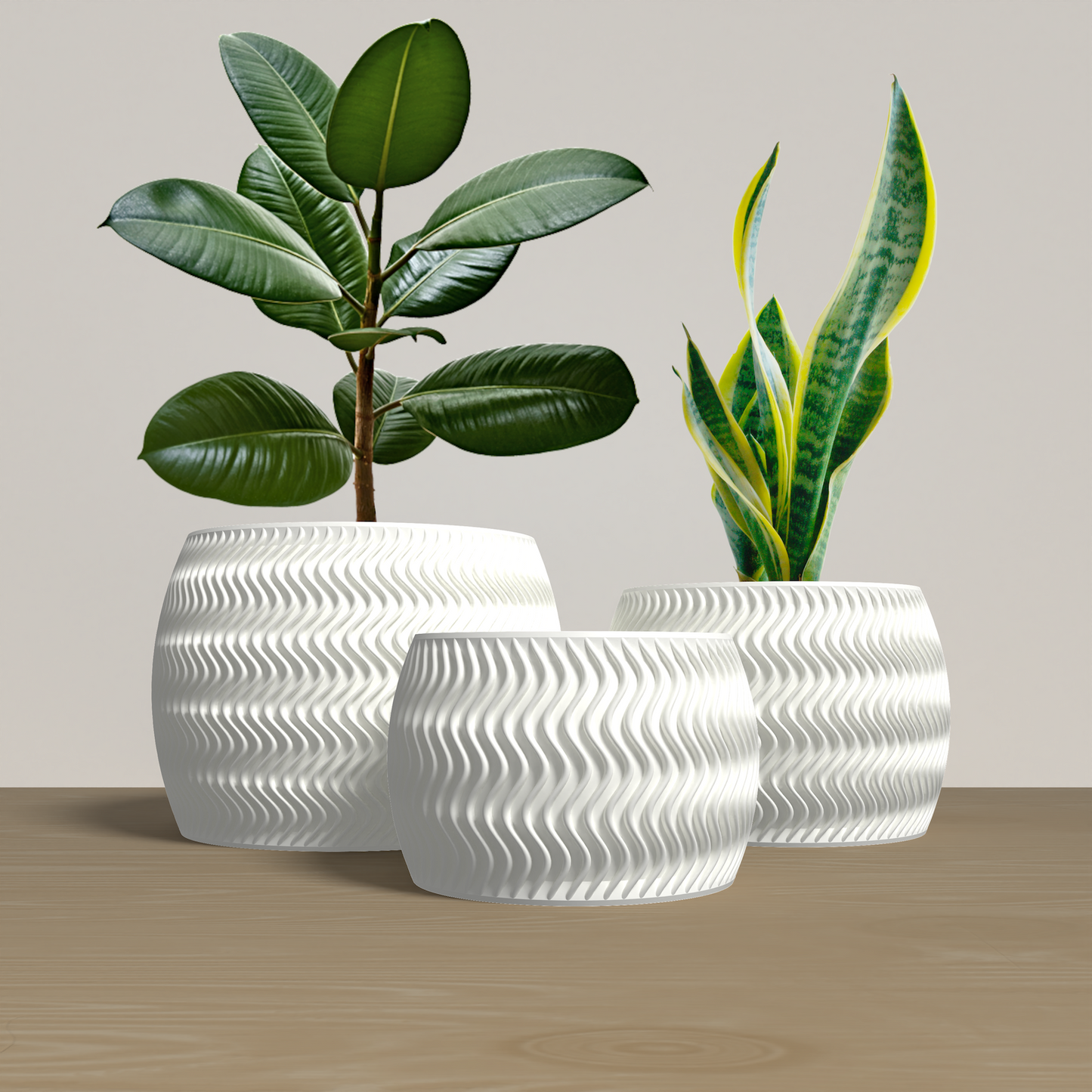 ARCUS Planter Collection - White Rounded Planter. Buy at www.layeredfusion.com.