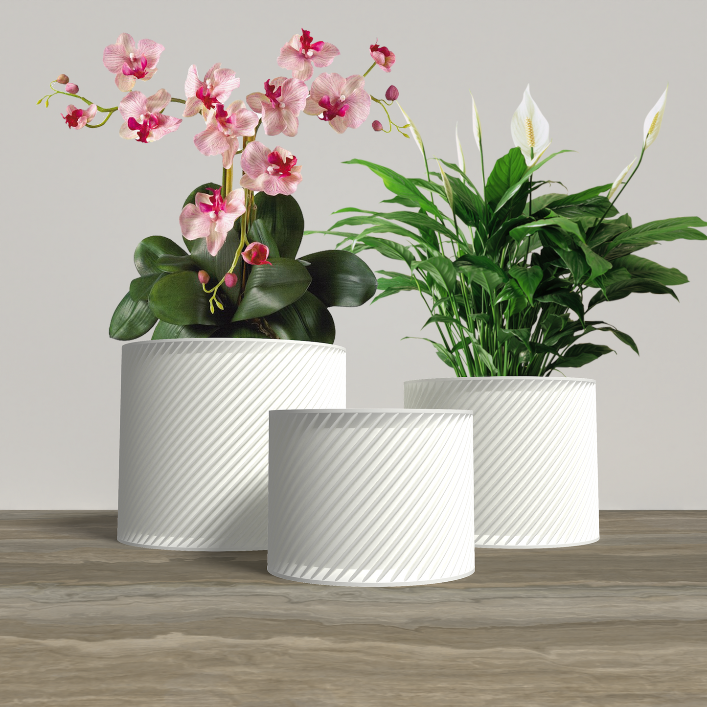 RETORTA Planter Collection - White Cylinder Planter. Buy at www.layeredfusion.com.