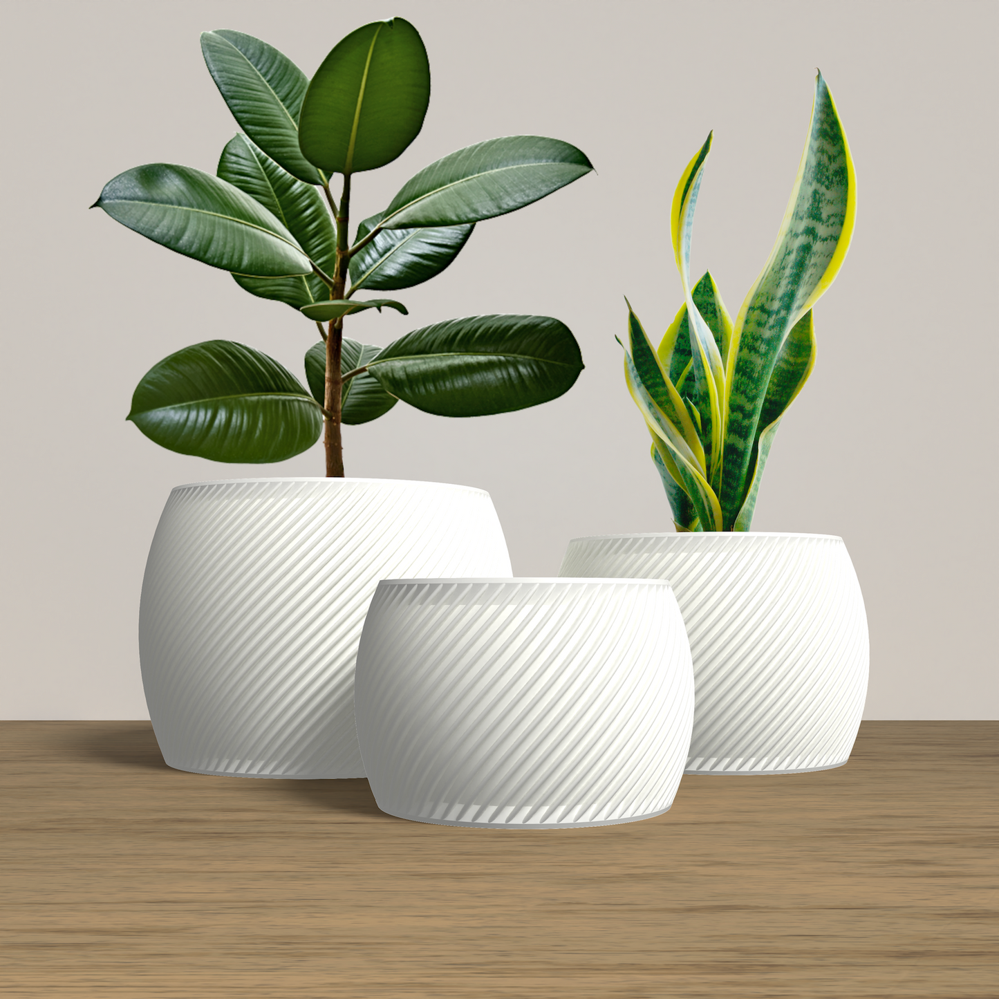 RETORTA Planter Collection - White Rounded Planter. Buy at www.layeredfusion.com.