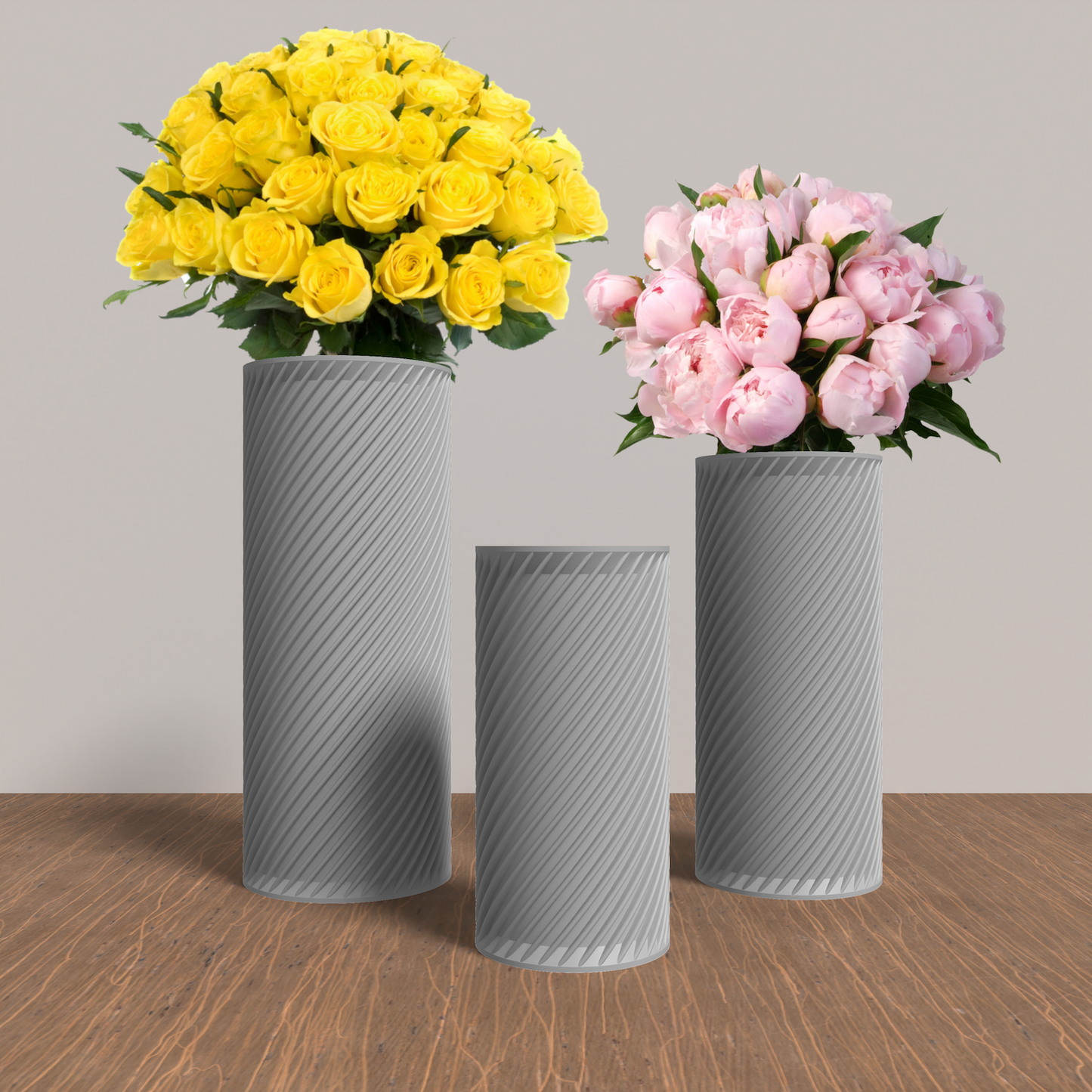 RETORTA Vase Collection - Gray Cylinder Vase. Buy at www.layeredfusion.com.