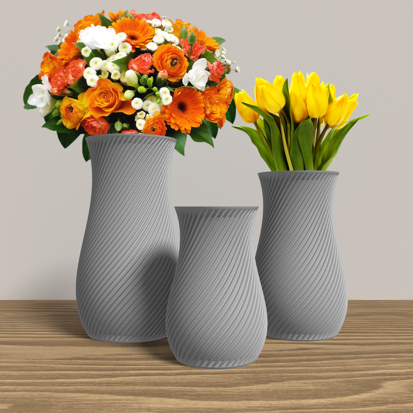 RETORTA Vase Collection - Gray Rounded Vase. Buy at www.layeredfusion.com.