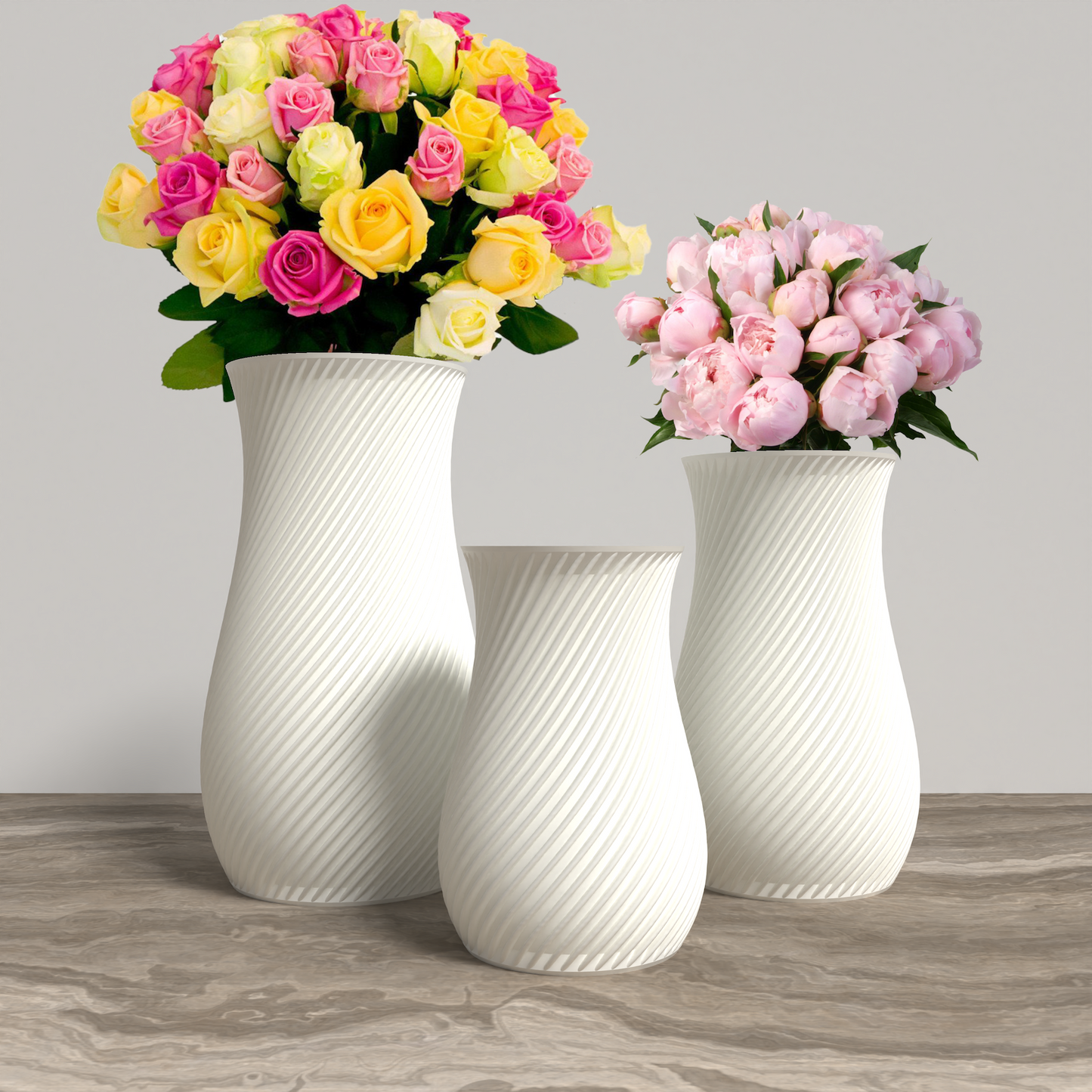 RETORTA Vase Collection - White Rounded Vase. Buy at www.layeredfusion.com.