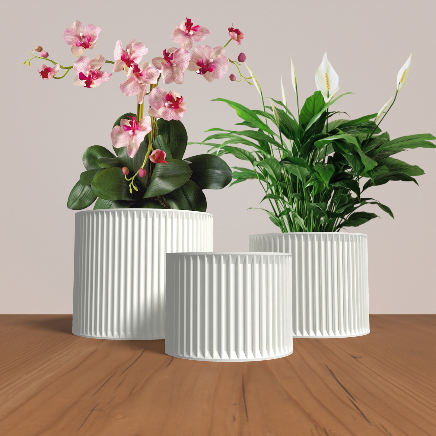 SAGITA Planter Collection - White Cylinder Planter. Buy at www.layeredfusion.com.