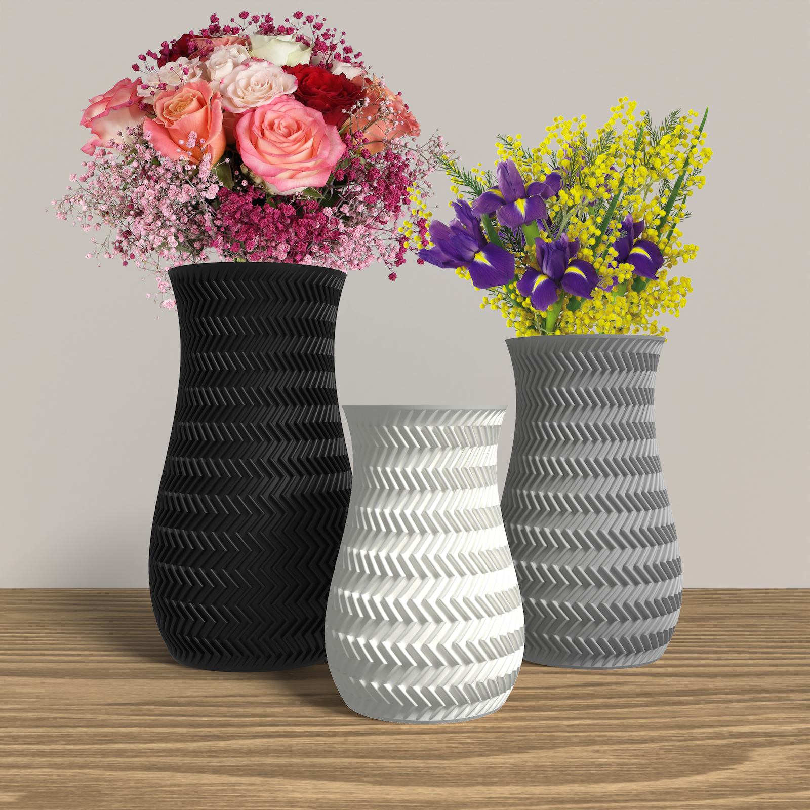 FRACTI Vase Collection - Rounded Vase. Buy at www.layeredfusion.com.
