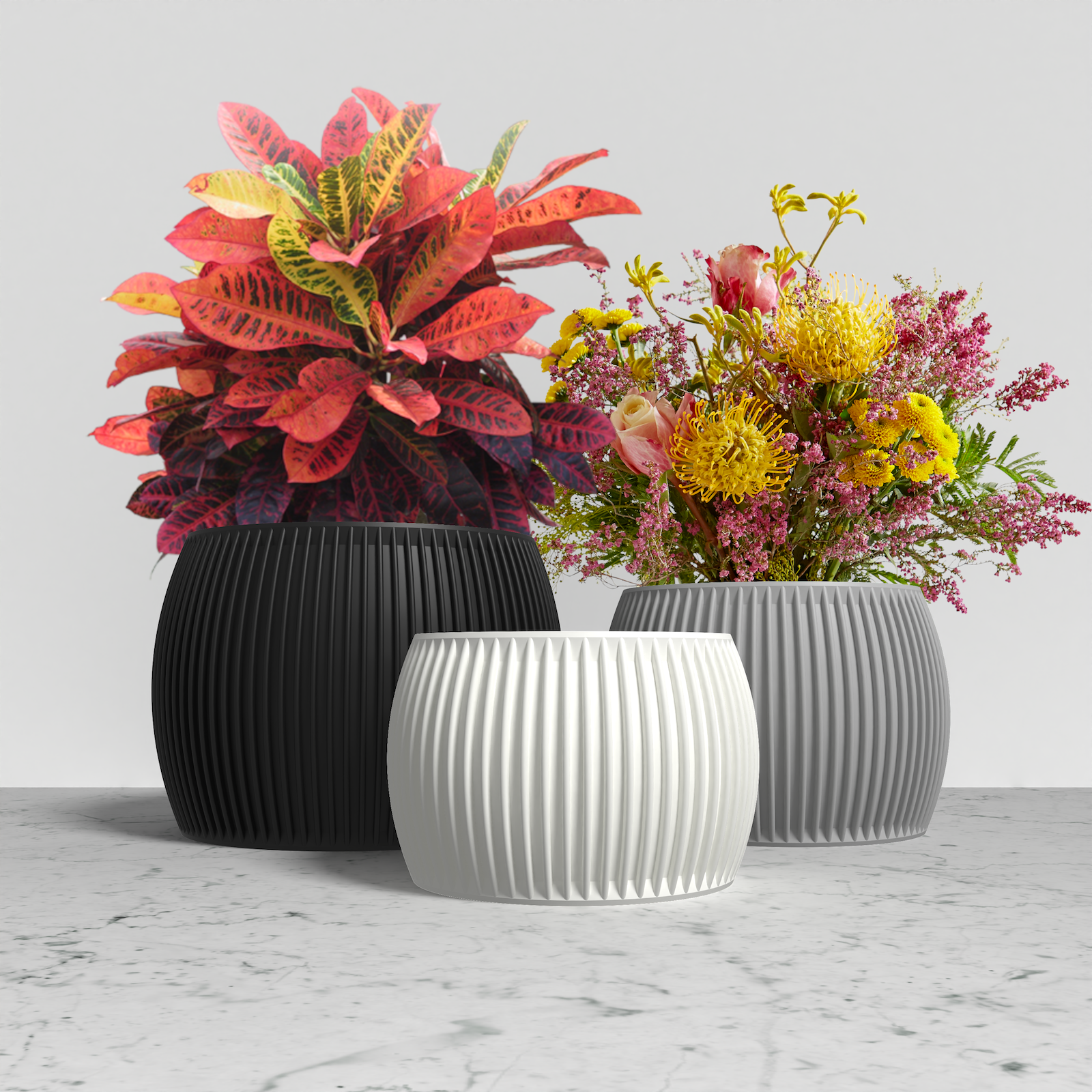 SAGITA Planter Collection - Rounded Planter. Buy at www.layeredfusion.com.