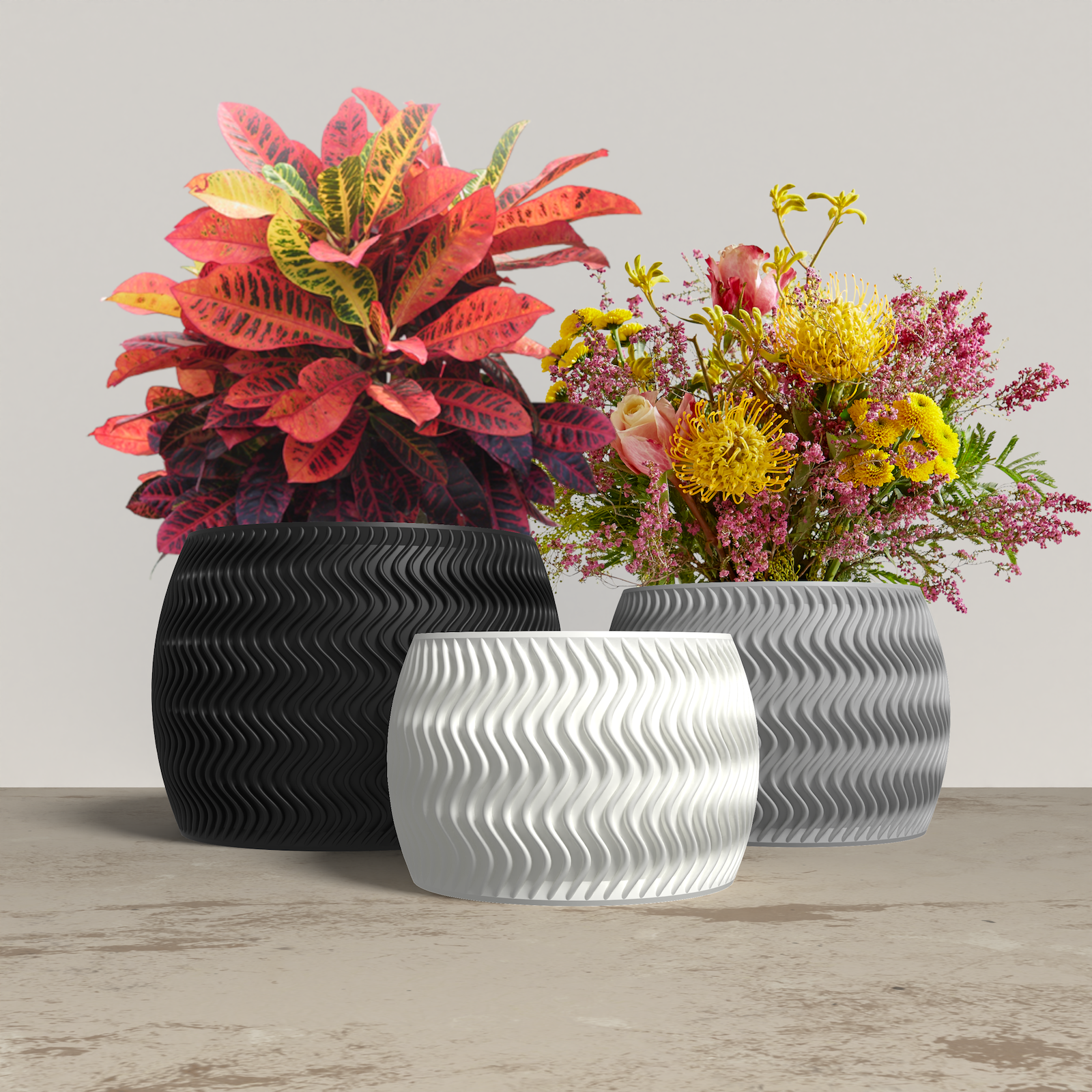 ARCUS Planter Collection - Rounded Planter. Buy at www.layeredfusion.com.