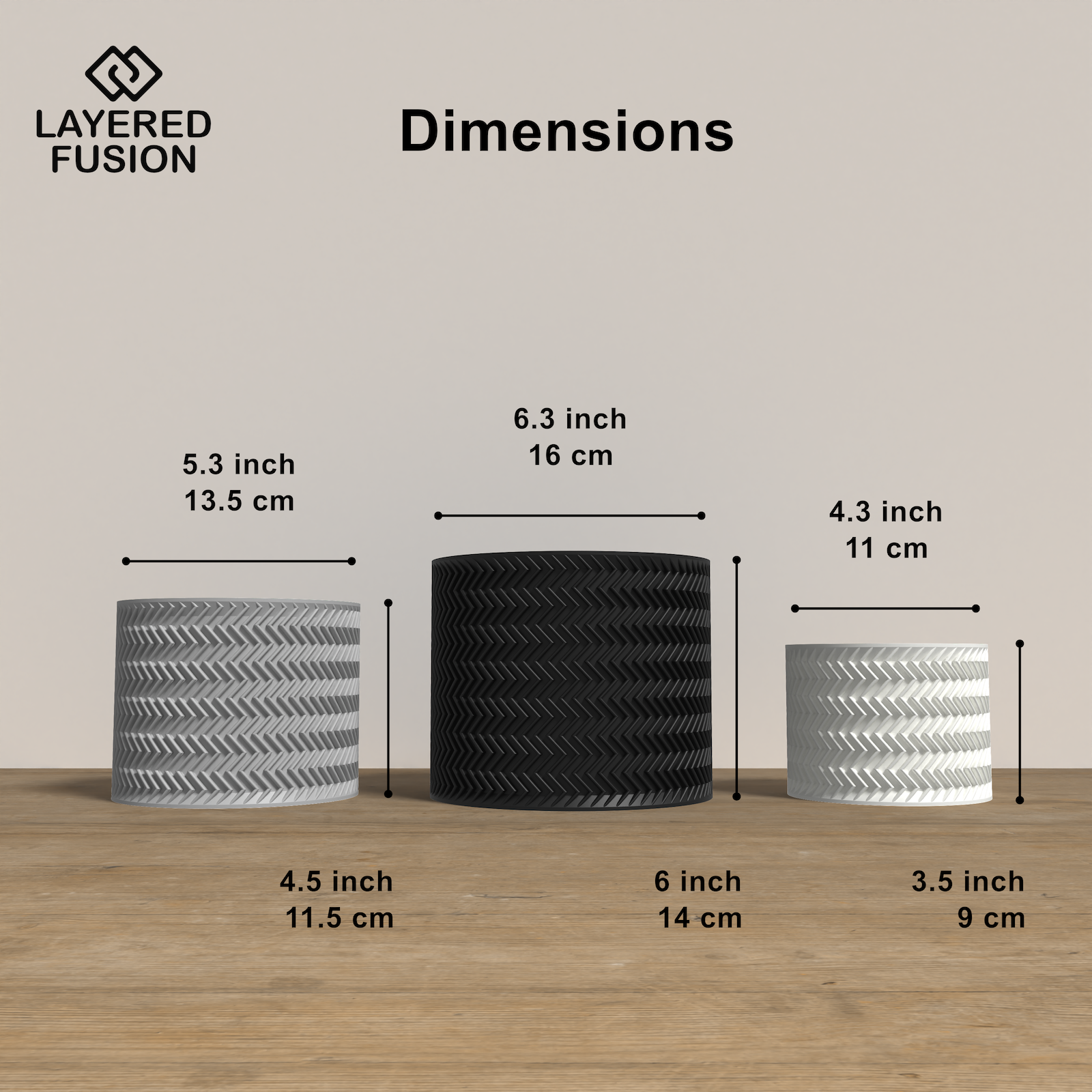 FRACTI Planter Collection - Modern and Minimalist Cylinder Planter gallery image 5