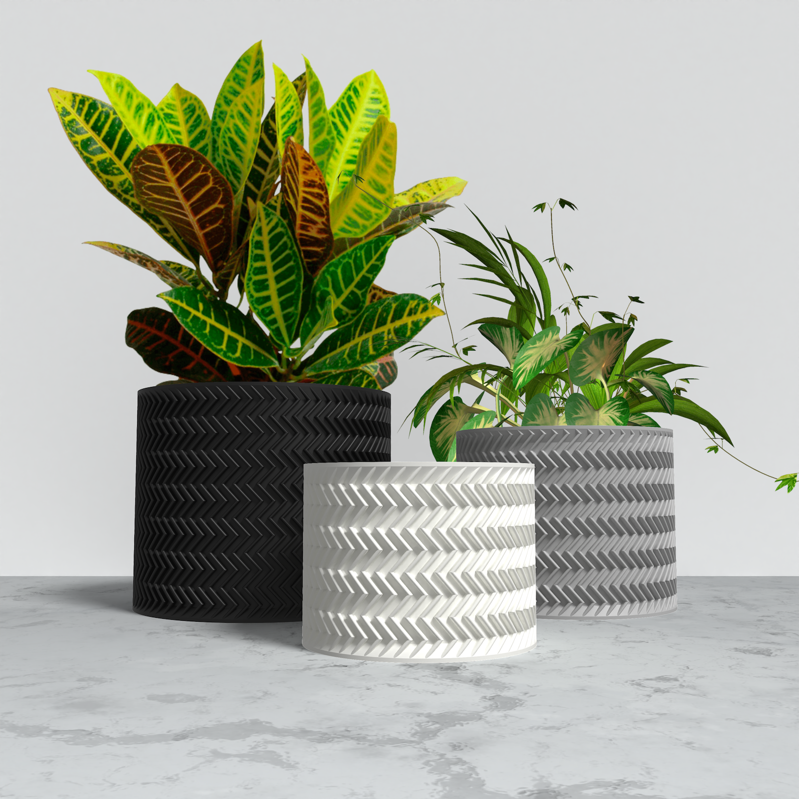 FRACTI Planter Collection - Cylinder Planter. Buy at www.layeredfusion.com.